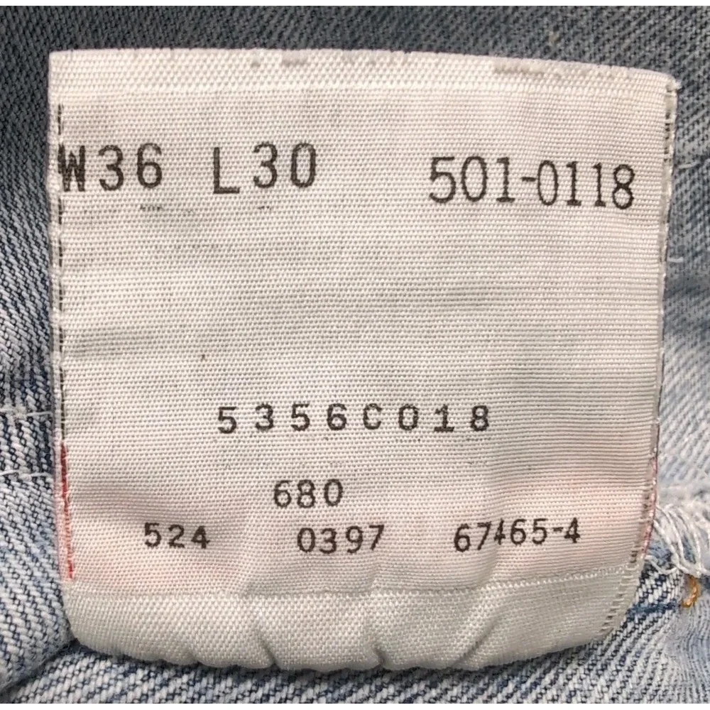 Vtg 90s Levi's 501 Jeans Mens 36x30 Actual 34x29 Blue Cotton Button Fly USA Spot